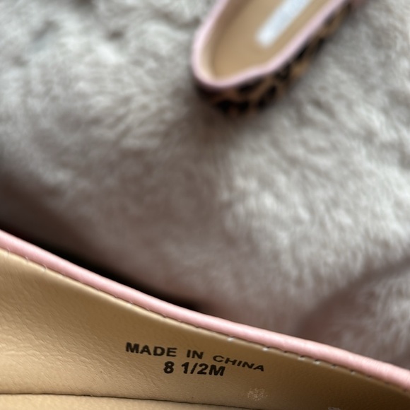Diane Von Furstenberg Pink Leopard Print Botswana Flats size 8.5 - Picture 5 of 7